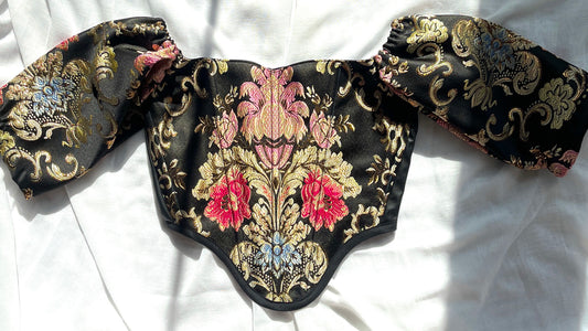 brocade corset bustier handmade top