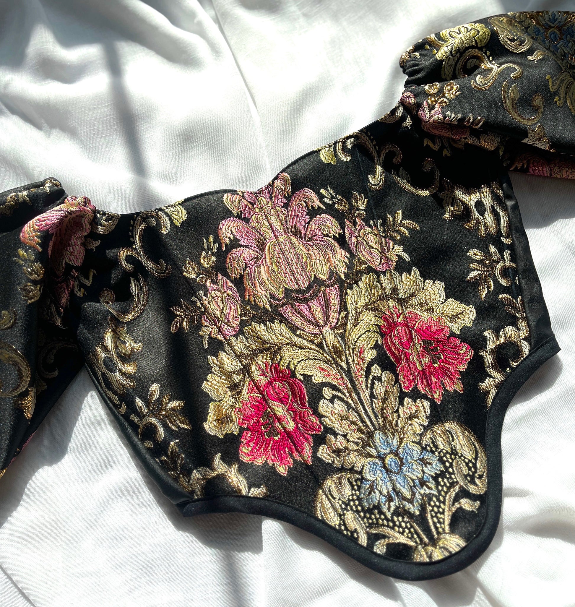 brocade corset bustier handmade top